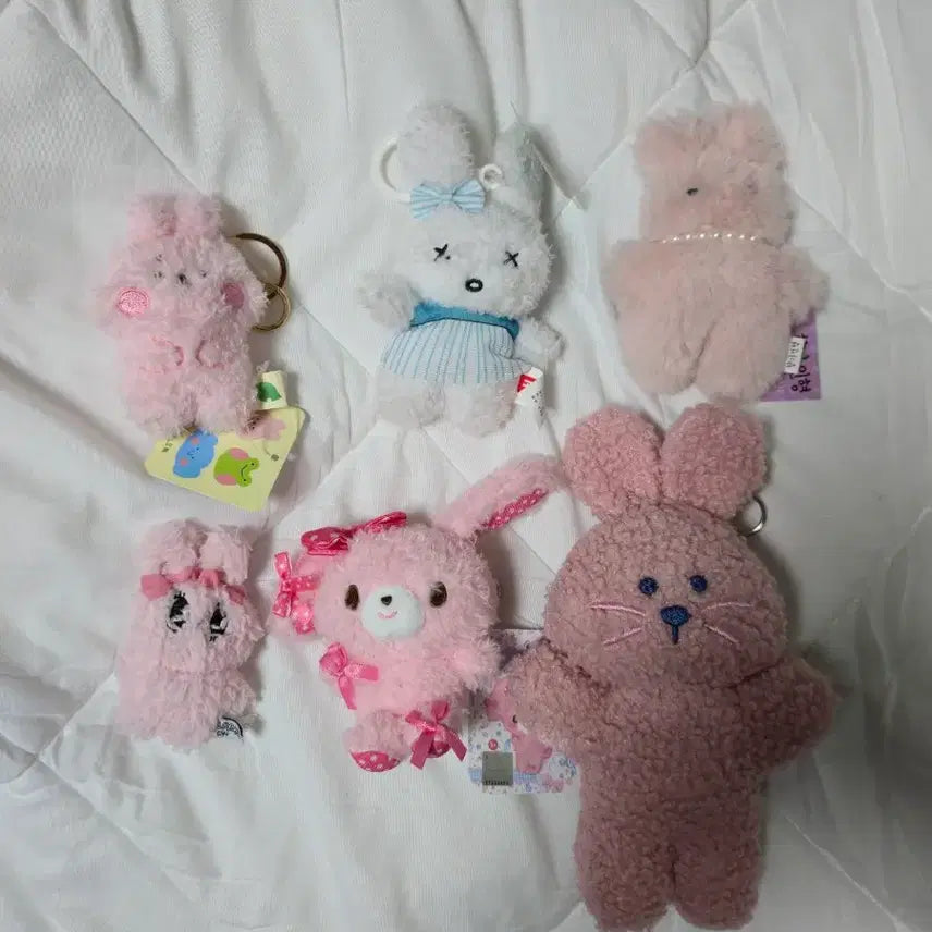 [BUNJANG] Bunny Plush Keychain Bundle / 인형 토끼 키링 열쇠고리 일괄