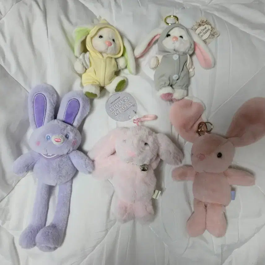 [BUNJANG] Rabbit Plush Keychain Bundle / 키링 인형 토끼 일괄 장난감