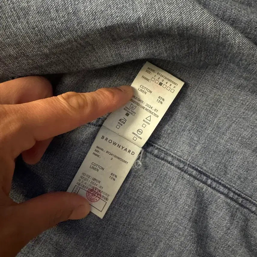 [BUNJANG] Brownyard Denim Shirt Size 3 / 브라운야드 데님셔츠 3사이즈 BROWNYARD