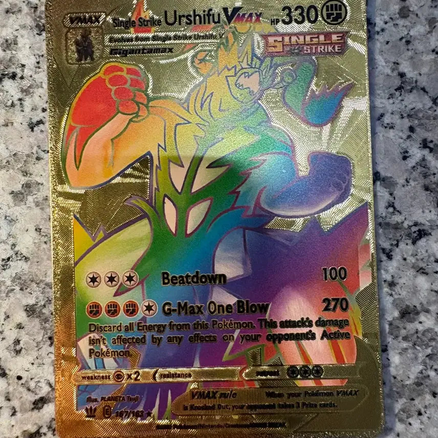 [BUNJANG] Pokemon Urshifu VMAX Hyper Rare Gold English Edition Card / 포켓몬 카드 우라오스 VMAX 하이퍼레어 골드 영미판