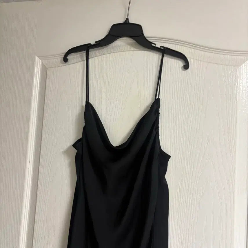 [BUNJANG] Zara Black Satin Slip Dress - Size S / Zara 자라 블랙 슬립 새틴 원피스 S