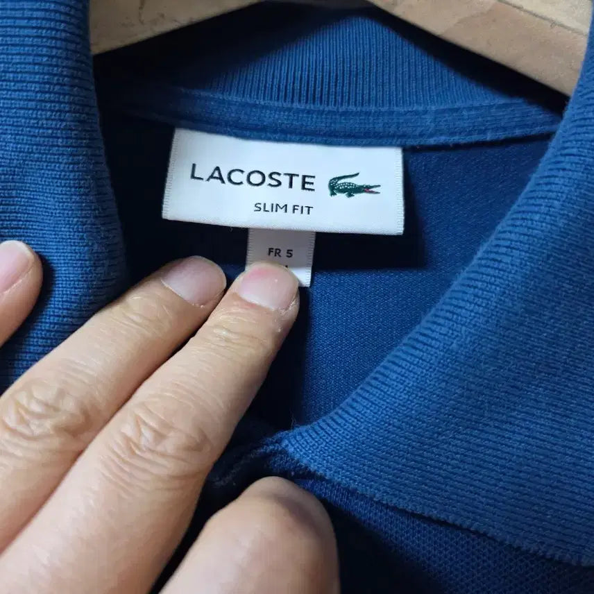 [BUNJANG] Lacoste Blue Short Sleeve Polo Shirt Size 105 Slim Fit / 라코스테 블루 반팔 카라티  사이즈 105 슬림핏