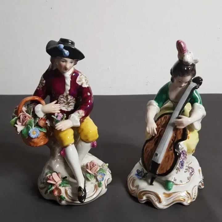 [BUNJANG] German Porcelain Figurines Pair (Rococo Revival) / 독일 피겨린 한쌍