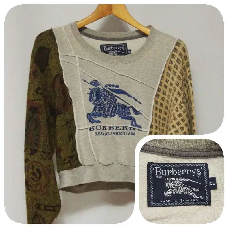 [BUNJANG] Burberry Big Logo Cropped Sweatshirt Women&