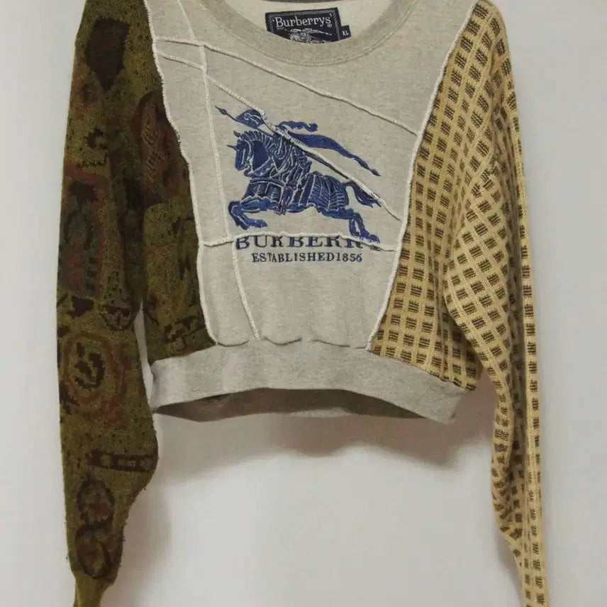 [BUNJANG] Burberry Big Logo Cropped Sweatshirt Women&
