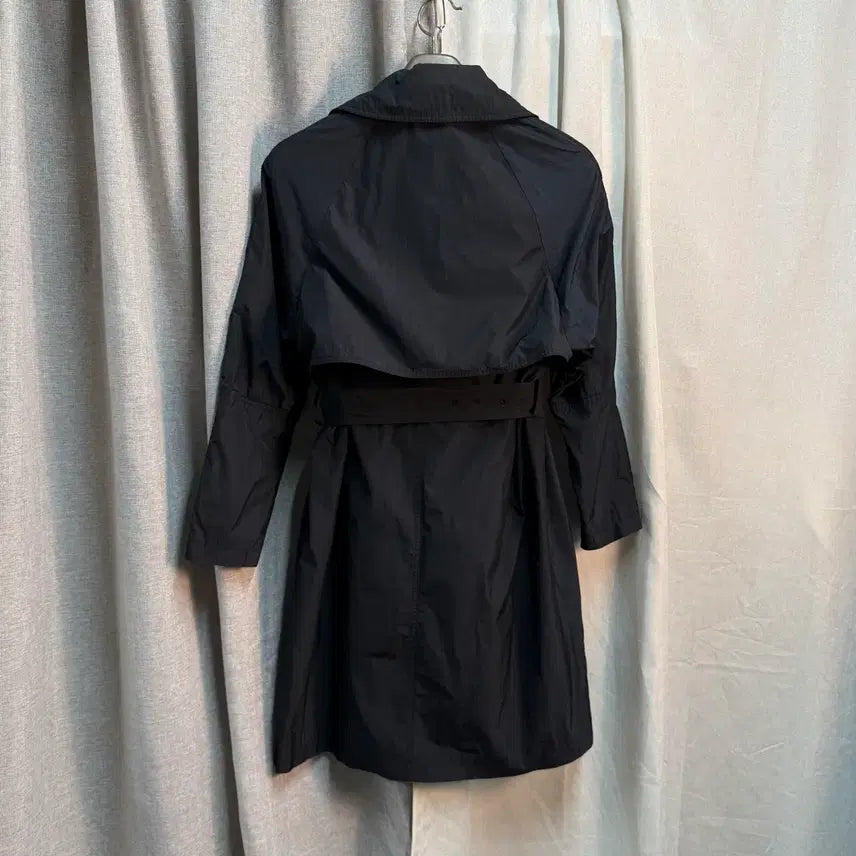 [BUNJANG] Maje Black Double Button Trench Coat Jacket / [55-66] maje 마쥬 블랙 더블 버튼 트렌치코트 자켓