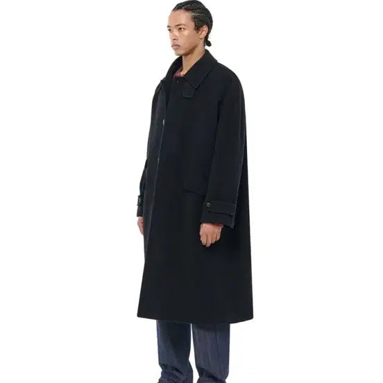 [BUNJANG] Beslow Cashmere Balmacaan Overfit Coat / 새제품 비슬로우 캐시미어 발마칸 코트 오버핏 블랙 XL