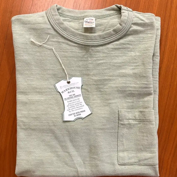 [SOLD OUT] (XL) 웨어하우스 4601 포켓티 페일 그린