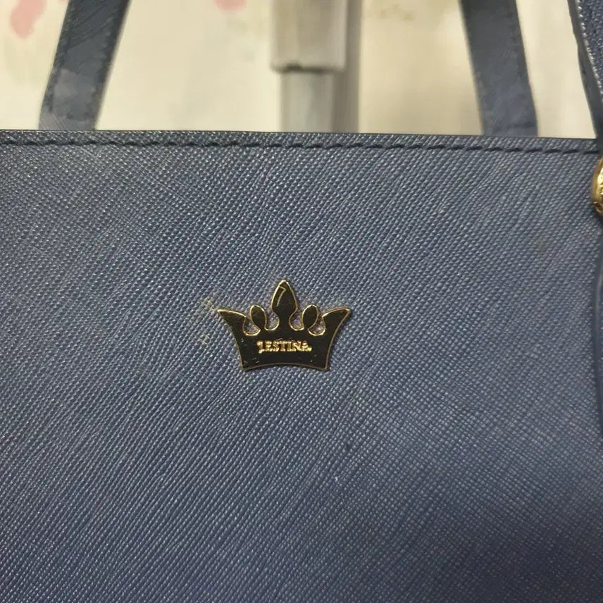[BUNJANG] J.ESTINA Navy Leather Shoulder Bag / 제이에스티나   숄더백