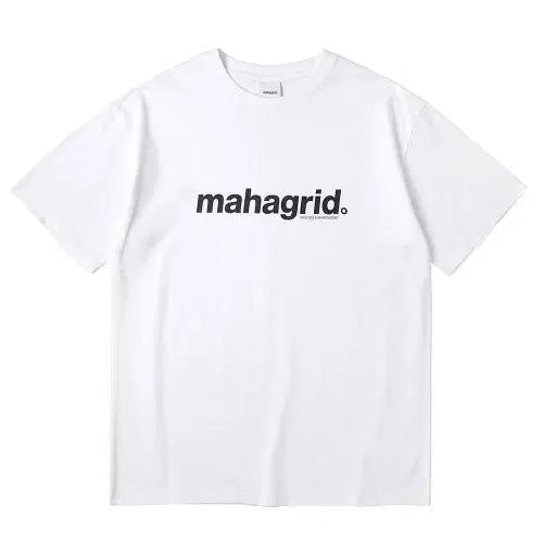 [BUNJANG] Magriegrid Logo Short Sleeve T-shirt White / 마하그리드 로고 반팔 티셔츠 화이트
