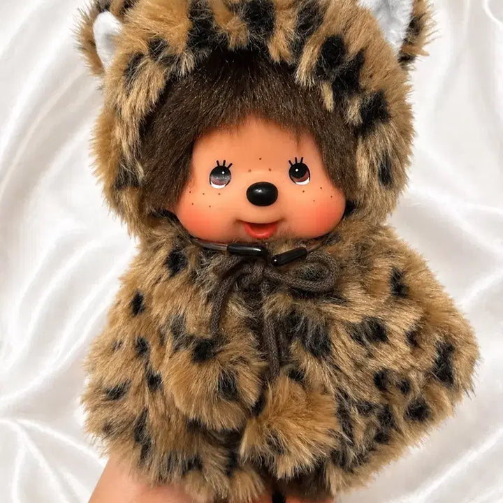 [BUNJANG] Monchhichi Leopard Print Cape Doll / 몬치치 레오파드 호피 망토 인형