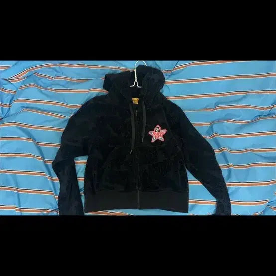 [BUNJANG] Hysteric Glamour Jacquard Crop Hooded Zip-Up Jacket Black / 히스테릭글래머 자카드 크롭 후드집업 블랙