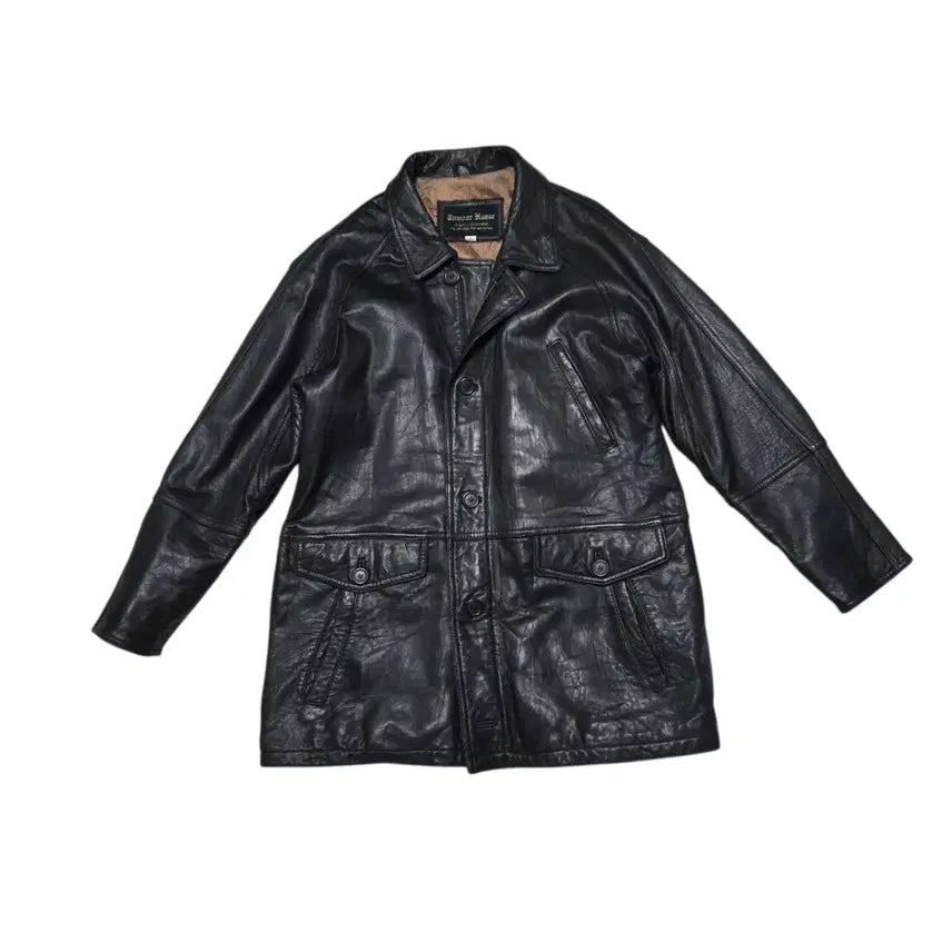 [BUNJANG] Rumor House Japanese Vintage Faux Leather Jacket / Rumor house 일본 빈티지 인조 가죽 자켓