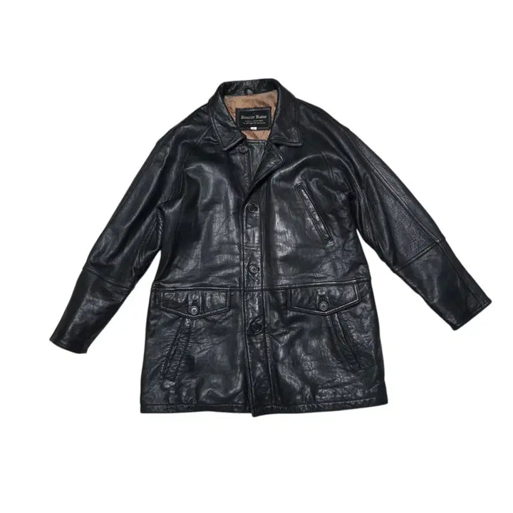 [BUNJANG] Rumor House Japanese Vintage Faux Leather Jacket / Rumor house 일본 빈티지 인조 가죽 자켓