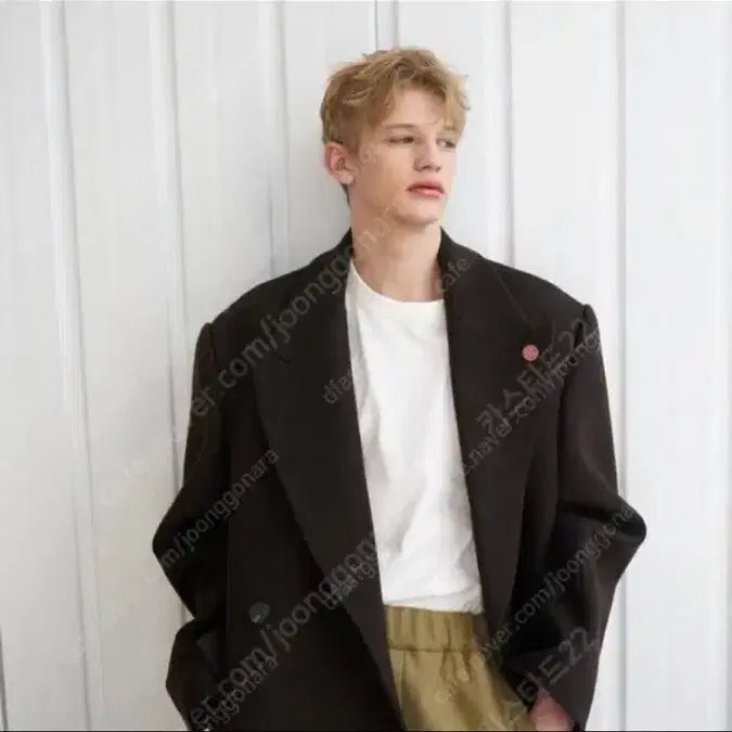 [BUNJANG] Yiyae Double Coat Brown L / Yiyae 코트 브라운 L stu 더블코트 오버핏
