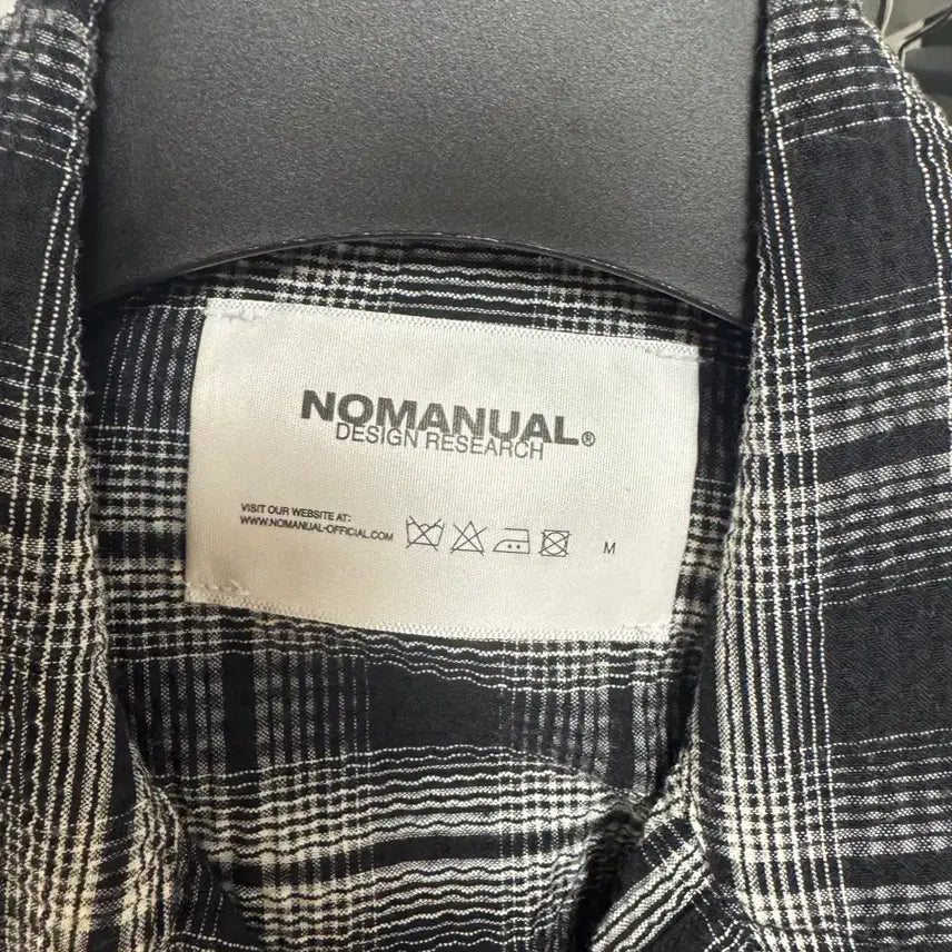 [BUNJANG] No Manual Seersucker Checkered Shirt Black M / 노메뉴얼 시어서커 체크셔츠 블랙 M
