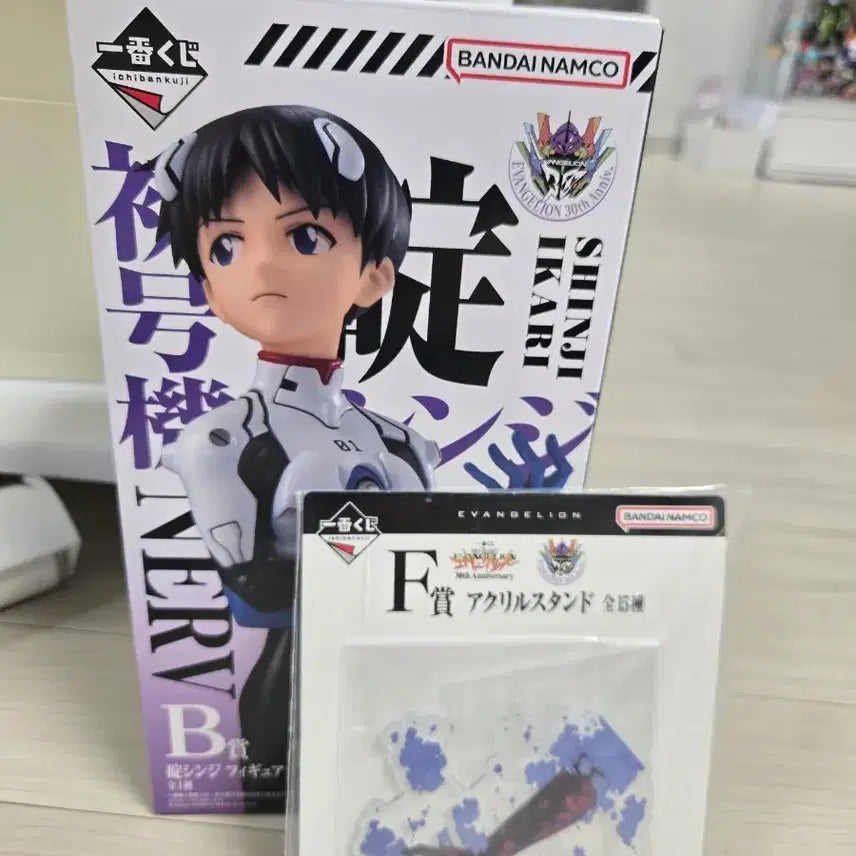 [BUNJANG] Bandai Evangelion Ikari Shinji Figure + Acrylic Stand / 반다이 에반게리온 이카리 신지 피규어 B상 + 아크릴 스탠드