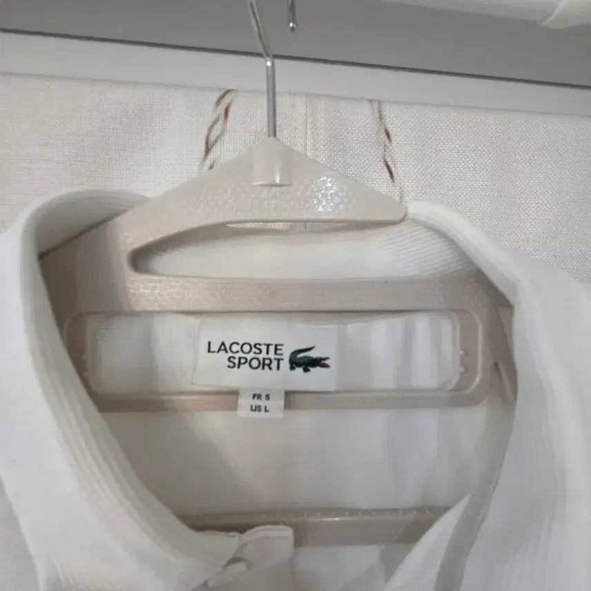 [BUNJANG] Lacoste Sport Short Sleeve Polo T-Shirt White L / L)라코스테 스포츠 반팔 폴로티 화이트