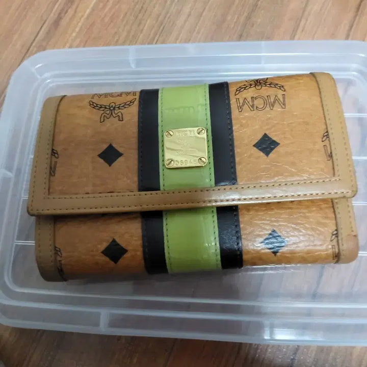 [BUNJANG] MCM Colorblock Bifold Wallet / MCM 반지갑 브라운 블랙 그린 배색