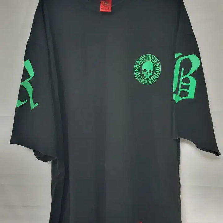 [BUNJANG] By The R Skull Print Short Sleeve T-Shirt Black 2XL / Byther Byther 해골 프린팅 반팔 티셔츠 블랙