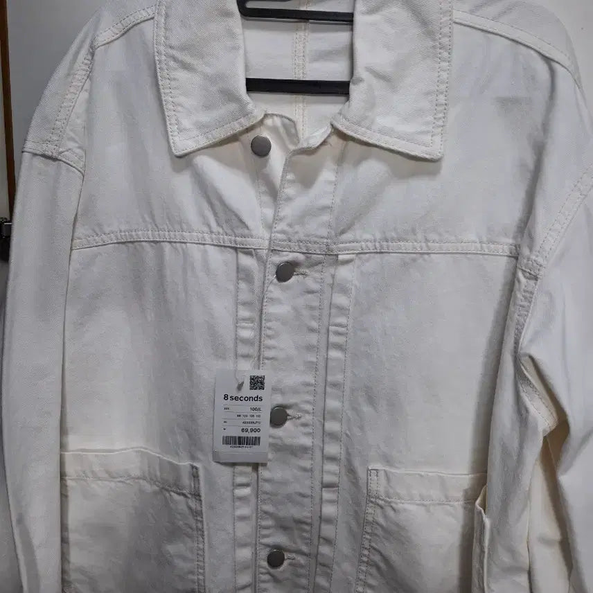 [BUNJANG] 8 Seconds White Denim Jacket L / 에잇세컨즈 화이트 데님 자켓 100/L