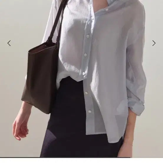 [BUNJANG] SIENIS Sheer Shirt Sky Blue / 새상품)시에sie니스시어셔츠 스카이블루 F사이즈
