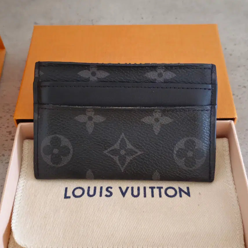 [BUNJANG] Louis Vuitton Monogram Eclipse Double Card Holder (M62170) / 루이비통 모노그램 이클립스 더블 카드 홀더 (M62170)