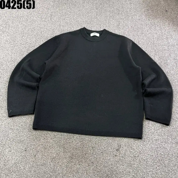 [BUNJANG] Elmood Black Round Neck Knit 46 / 엘무드 블랙 라운드넥 니트46 0425