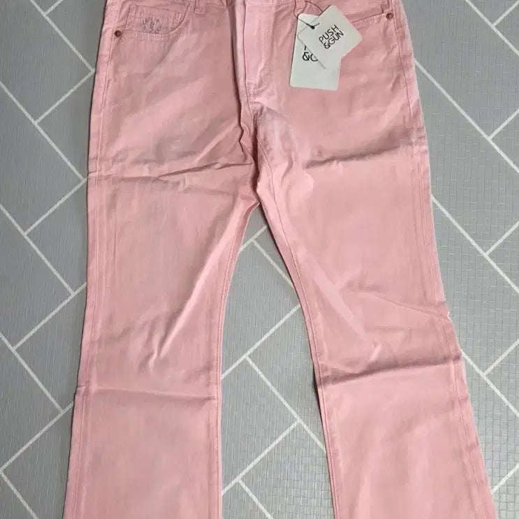 [SOLD OUT] PUSH&amp;GUN 핑크 부츠컷 면바지 새상품