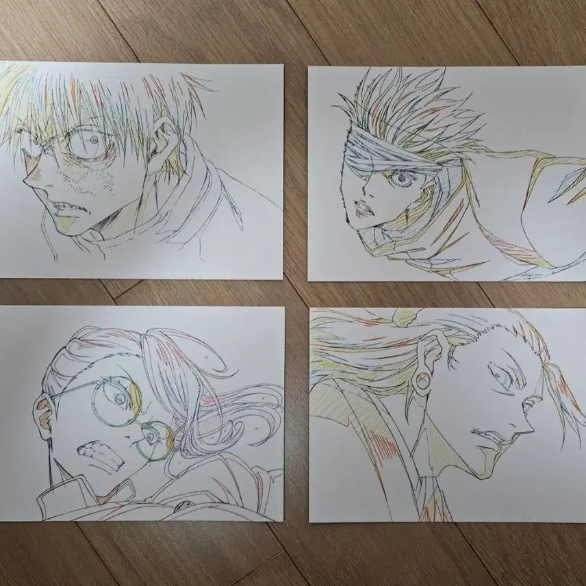 [BUNJANG] Jujutsu Kaisen Yongsan Exhibition Special Edition Postcard 4-Piece Bundle Set / 주술회전 용산 전시 특전 엽서 4장 일괄