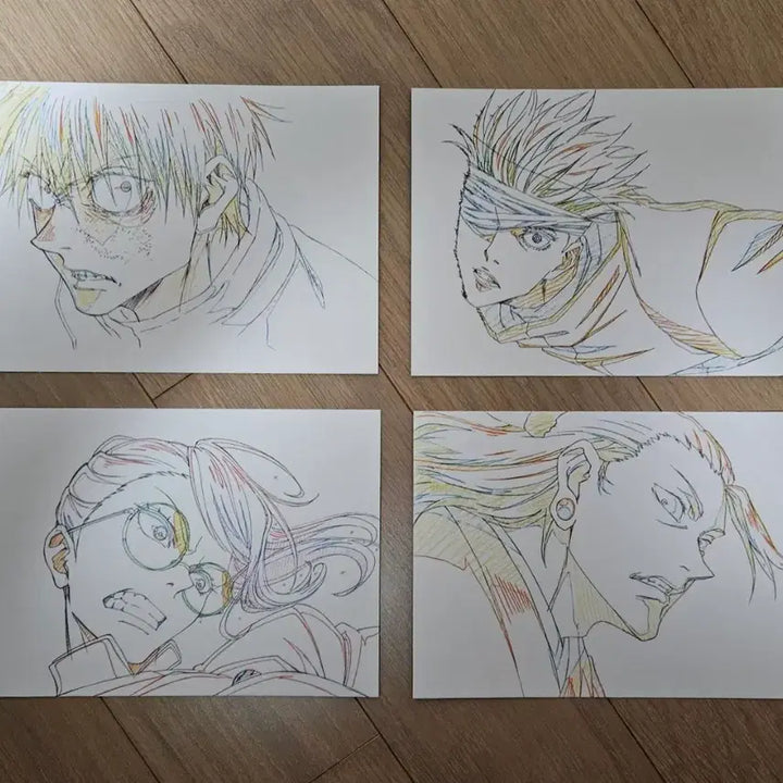 [BUNJANG] Jujutsu Kaisen Yongsan Exhibition Special Edition Postcard 4-Piece Bundle Set / 주술회전 용산 전시 특전 엽서 4장 일괄