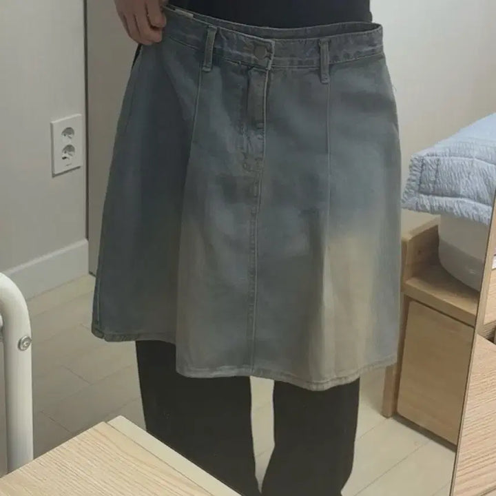 [BUNJANG] Japanese Vintage Style Midi Denim Skirt / (단종)바온 일본 빈티지st 미디 데님 스커트
