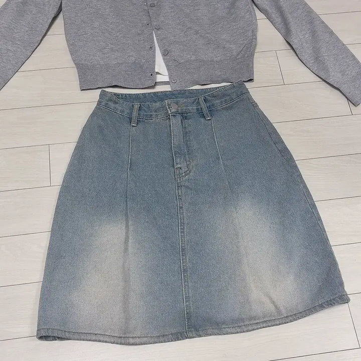 [BUNJANG] Japanese Vintage Style Midi Denim Skirt / (단종)바온 일본 빈티지st 미디 데님 스커트