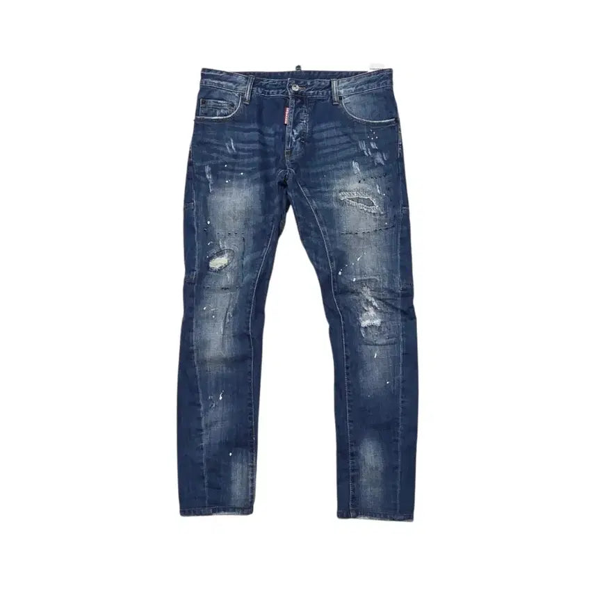 [BUNJANG] Dsquared2 Tidy Biker Jeans Distressed Painted Size 48 / Dsquared2 디스퀘어드2 48 타이디 데미지 페인팅 바이커 진