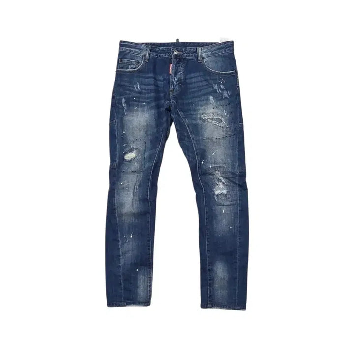 [BUNJANG] Dsquared2 Tidy Biker Jeans Distressed Painted Size 48 / Dsquared2 디스퀘어드2 48 타이디 데미지 페인팅 바이커 진