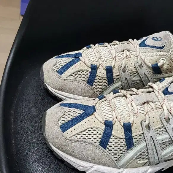 [BUNJANG] Asics Gel 1090 Beige Blue Sneakers Size 245 / 아식스 젤 1090 베이지 블루 스니커즈 245