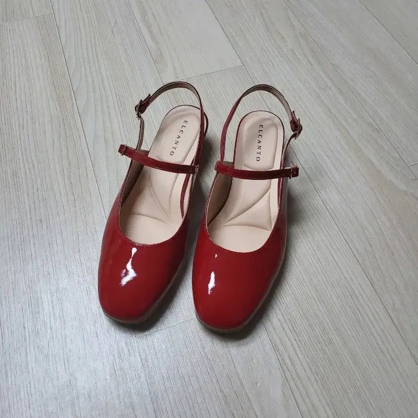 [BUNJANG] Elcanto Red Strap Heels (Size 245) / 엘칸토 스트랩 여 245 * 실착1회