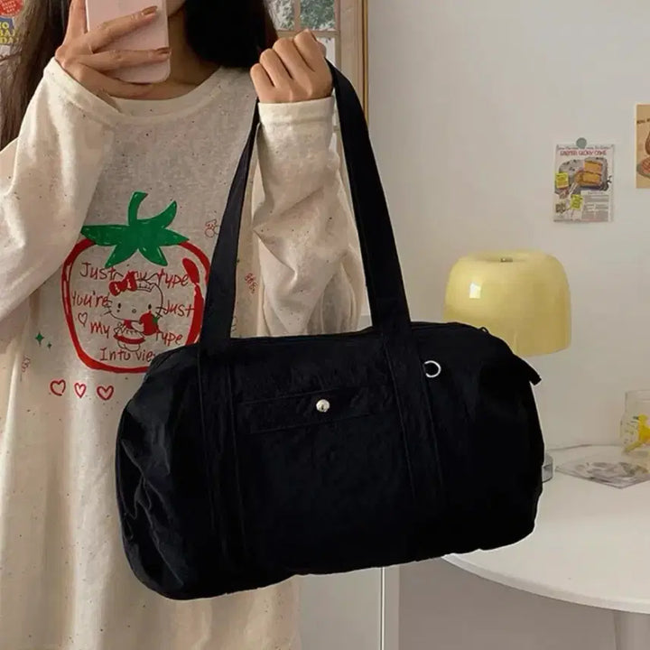 [BUNJANG] Ablie Nylon Casual Sports Shoulder Bag - Black / 새상품) 에이블리 나일론 캐주얼 스포츠 가방 숄더백 블랙