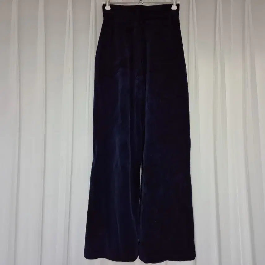 [BUNJANG] Hypnotic Velvet Wide Pants Navy / 히프나틱 벨벳 와이드 역대급 팬츠 네이비