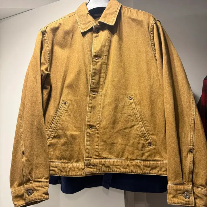 [BUNJANG] Hazzys Light Brown Denim Jacket / His(hazzys) 라이트브라운 데님자켓