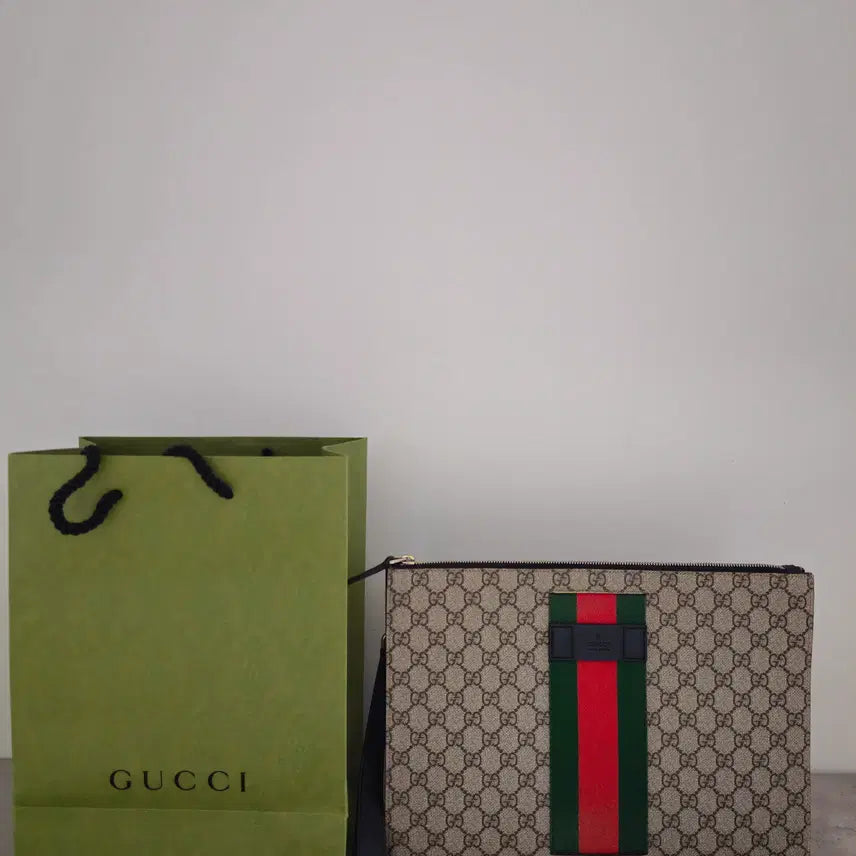 [BUNJANG] Gucci Ophidia GG Supreme Clutch Bag (433665) / 구찌 GG 수프림 오피디아 클러치백 (433665)