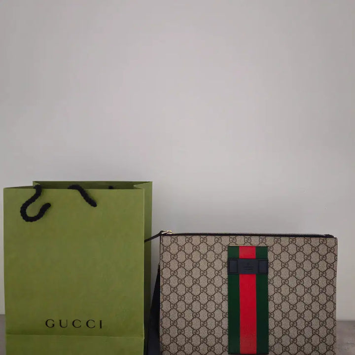 [BUNJANG] Gucci Ophidia GG Supreme Clutch Bag (433665) / 구찌 GG 수프림 오피디아 클러치백 (433665)