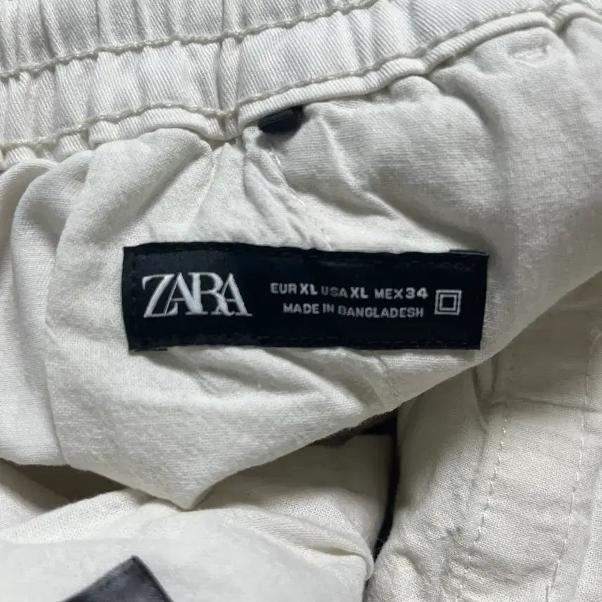 [BUNJANG] ZARA White Cotton Shorts XL (34) / ZARA 화이트 면 반바지 XL(34)