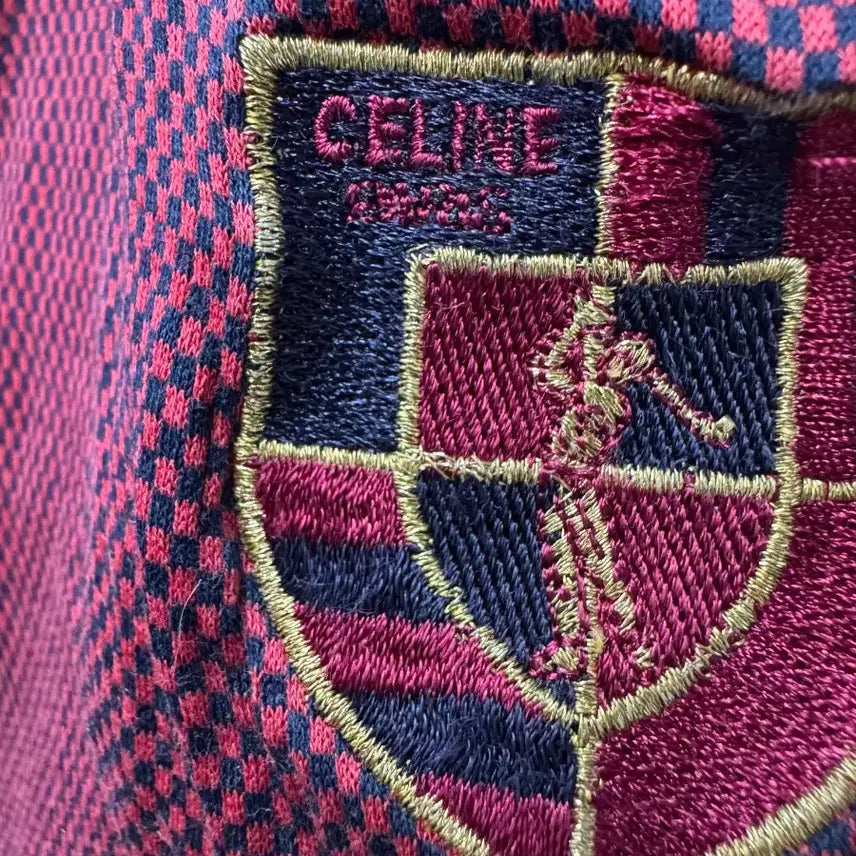 [BUNJANG] Celine Vintage Cotton Polo T-Shirt / 올드 셀린느 코튼 피케이 반팔티 (95~100)