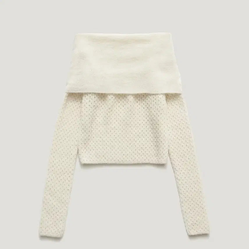 [BUNJANG] Parubeng Mute Alpaca Knit Off-Shoulder / 파르벵 뮤트 니트 MUTE ALPACA KNIT OFF-SHOULDER