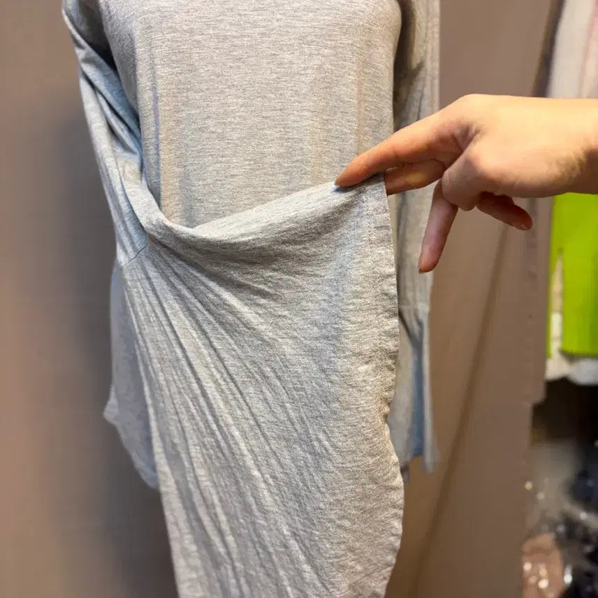 [BUNJANG] Between Gray Flare Sleeve Long Sleeve T-Shirt / 비트윈 그레이 플레어소매 긴팔 티셔츠