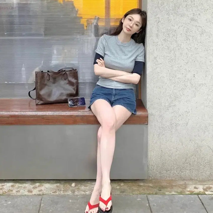[BUNJANG] Zara Goatskin Flip-Flops Red Black / 새상품) 강민경 자라 Zara 염소가죽 플립플랍 레드 블랙