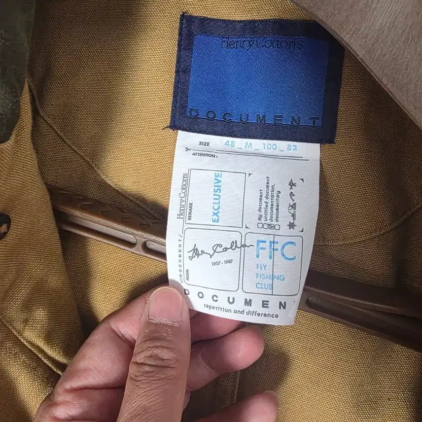 [SOLD OUT] 26 ss헨리코튼 FFC X  도큐먼트 필드 코튼자켓 100사이즈 팝니다