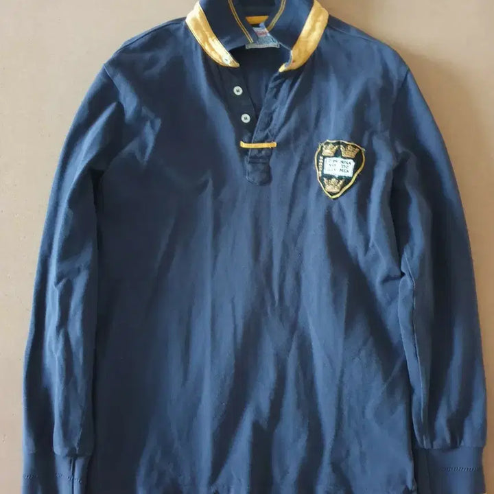 [BUNJANG] Vintage55 Navy Long Sleeve Polo Shirt / Vintage55 네이비 긴팔 카라티셔츠