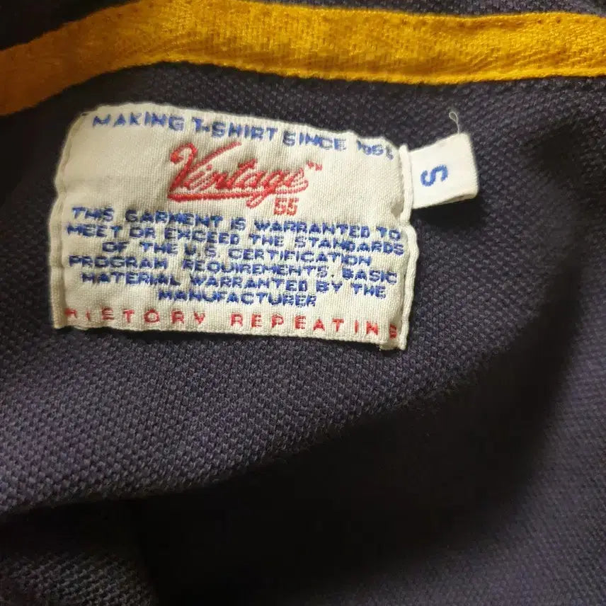 [BUNJANG] Vintage55 Navy Long Sleeve Polo Shirt / Vintage55 네이비 긴팔 카라티셔츠